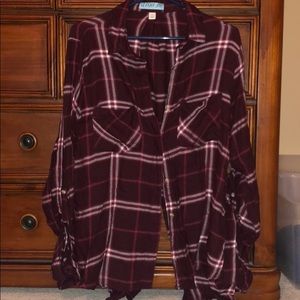 Burgundy flannel